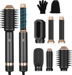 Air Styler 6 in 1, 1000w Hair Dryer Brush Set with 30mm Air Culirng Curler, Hair