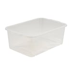 keeeper Petit Bac de Rangement 30x20 cm, polypropylène, 4,5 l, Wilma, naturel/transparent