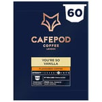 CafePod Flavoured Coffee Pods Nespresso Compatible Vanilla 60 Aluminium Capsules