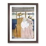 On The River By Mary Cassatt Classic Painting Framed Wall Art Print, Ready to Hang Picture for Living Room Bedroom Home Office Décor, Walnut A3 (34 x 46 cm)