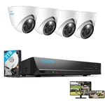 Kit Vidéo Surveillance avec 6K 12MP 4X Dôme Caméra ip PoE et 8CH 2To nvr, Détection Personne/Véhicule, Vision Nocturne 30m avec Audio - Reolink