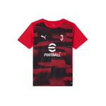 AC Milan Maillot Prematch Maillot Course Prematch, Saison 2024/25, Technologie dryCell, Coupe Régulière Unisexe - Enfants et Garçons