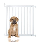 Bettacare Wooden Dog Stair Gate, Simply Secure Gate, White, 72cm - 79cm