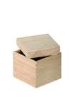 Artemio Boîte Cube à Décorer, Bois, Beige, 12 x 12 x 12 cm VIBB19