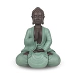 Statue Bodhi Zen – Décoration Zen et Feng Shui – pour Créer Une Ambiance Relaxante et Spirituelle – Idée Cadeau Boudha Porte-Bonheur – Hauteur : 20cm – Couleur : Vert et Marron – Zen’Light