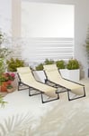 Two Outdoor Folding Sun Loungers