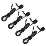 4Pcs Lavalier Clip‑On Mic Mic Mobile Phone Recording Equipment 3.5Mm Interface(3