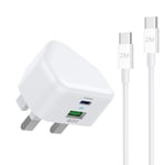 iPhone 16 Charger, USB C PD 3.0 Fast Charging Plug UK and 1M Type C to C Cable for iPhone Apple 16/16 Plus/16 Pro/16 Pro Max/15/15 Plus/15 Pro/15 Pro Max, Only for i Phone New Type