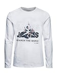 Jack & Jones Junior Jcohunt T-Shirt à col Rond pour Homme, Blanc, 140 cm Garçon