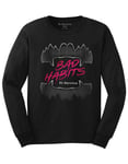 Ed Sheeran T Shirt Bad Habits Logo new Official Mens Black Long Sleeve M