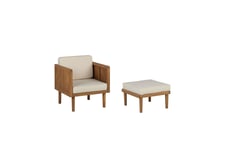 Taviano Utelenestol - Lys Brun/Beige Loungestol ute Brun,Beige