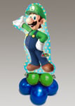 Inflated Large Super Mario Luigi Balloon Centrepiece COMES INFLATED