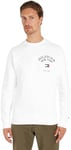 Tommy Hilfiger Men Wcc Arched Varsity Sweatshirt Sweatshirts, White, M