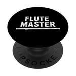 Flute Master, Flute Instrument Player and Orchestra Flutist PopSockets Adhesive PopGrip