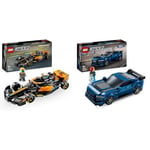 LEGO Speed Champions 2023 McLaren Formula 1 Race Car Toy for 9 Plus Year Old Kids & Speed Champions Ford Mustang Dark Horse Sports Car Toy Vehicle for 9 Plus Year Old Boys & Girls