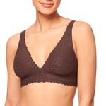 Sloggi BH ZERO Feel Lace 2.0 Bra Top Brun Small Dam