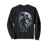 Bigfoot Silhouette Moon Night Sky Sasquatch Hunter Bigfoot Sweatshirt