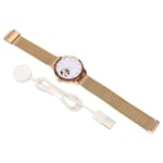 Montre Connect&eacute;E De Sport Pour Femmes, 1,3 Pouces, Bluetooth, Avec Bracelet En Acier Rose, Pour Ios Et Android