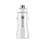 Car Charger, QC3.0 3.1A Fast Charging Dual USB Car Charger Cigarett-e Lighter Socket Adapter White One Size