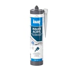 Knauf Peinture acrylique pour sceller les joints de dilatation et de raccordement – Mastic écologique pour joints de fenêtres, portes, murs, crépi, béton, volets roulants, etc. Blanc 300 ml