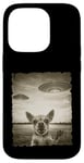 Coque pour iPhone 14 Pro Chihuahua Chien Selfie Vieux Téléphone Photo Drôle Observation OVNI