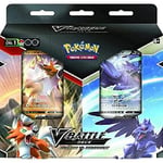 Bandai- Blister De 2 Cartes Battle Deck Bundle Lycanroc Vs Corviknight Pokemon Espagnol Jeux 137248 Multicolore