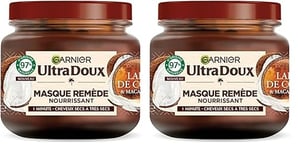 Garnier Ultra Doux Masque Remède Assouplissant lait de coco 340 ml (Lot de 2)