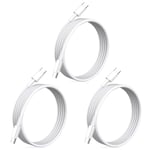 3-pack 2m USB-C-kabel för laddning och dataöverföring iPhone 16, 15 iPad Mac Vit White 3-PACK 2M laddkabel