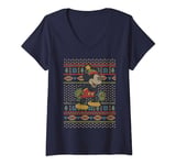 Disney Mickey Mouse Noël Sweater Style T-Shirt avec Col en V