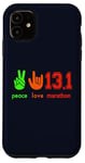 iPhone 11 Peace Love 13.1 Half Marathon Cool Running Runners Case