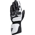 Dainese - Impeto Gloves, Leather Motorbike Gloves with Knuckle Protectors, Touchscreen Compatibility, Unisex Motorcycle Gloves, for Men or Women, Black/White, XXL