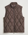 Moncler Aroula Quilted Down Vest Dark Brown