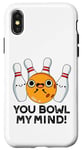 Coque pour iPhone X/XS You Bowl My Mind Jeu de mots de bowling amusant