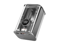 Logilink - Strømbank - Med Skjerm - 10000 Mah - 20 Watt - 3 A - Pd 3.0, Quick Charge 3.0 - 2 Utgangstilkoblingspunkter (Usb-C (Pd), 4 Pins Usb Type A (Qc 3.0)) - På Kabel: Usb-C - Gjennomsiktig (Pa0306)