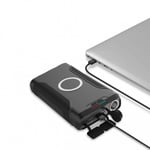 PB-72000 Power bank - Portabelt batteri - 72000mAh, 3xUSB Typ A/C, QC 3.0/PD 60W, DC24V, 12V Biluttag, Trådlös 10W