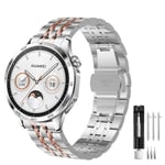 Bracelet pour Huawei Watch GT 4 46mm, Bracelet de Montre en Acier Inoxydable 22mm pour Huawei Watch GT/GT 3 46mm/GT3 Pro 46mm/GT5 46mm/GT2 46mm/GT2 Pro/GT 2e/GT Runner/GT Sport Active Classic 46mm