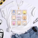 K-POP Stray Kids T-shirt för män och kvinnor T-shirts Harajuku Y2K T-shirt Casual sommar kortärmad kvinnlig toppar tees L3274-White M
