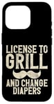 Coque pour iPhone 16 Pro Licence pour griller et changer les couches New Dad