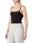 sloggi Women's Go Ribbed Crop Top Pajama, Black, XS