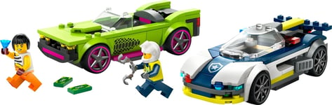 LEGO La course-poursuite entre la voiture de police et la super voiture