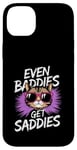 Coque pour iPhone 14 Plus Even Baddies Get Saddies Cat Confident Girl Trendy Citation