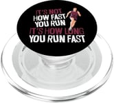 Running Runner Half Marathon Vintage It's Not How Fast You PopSockets PopGrip for MagSafe