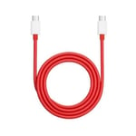 OnePlus Warp Charge 1M 12A 120W USB C till USB C-kabel DL152 Röd - 5461100529 Röd