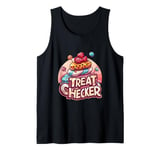 Treat Checker Funny Candy Food Munchies Halloween Snack Fun Tank Top