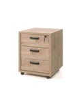 Caisson de rangement pour bureau 3 tiroirs coloris chêne doré collection DEPE