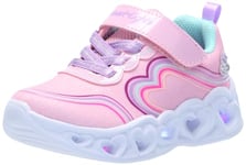 Skechers Girls Baskets, Light Pink Sparkle Mesh/Multi Trim, 36.5 EU