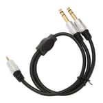 Dual 3.5Mm To 6.35Mm Y Splitter Cable 3.5 Mm To 6.35 Mm Jack Sound Cable Fo MPF