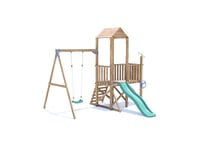 Climbing Frame with Slide, One Swing and Low Platform BalconyFort