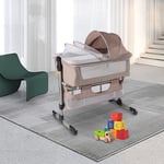 3 en 1 Hauteur réglable Lit bébé Lit d'appoint Lit d'appoint Matelas avec roulettes