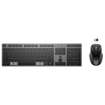 HP 725 - Ensemble clavier et souris - multi-appareils, rechargeable, alimenté par SuperCapacitor - full size - sans fil - 2.4 GHz, Bluetooth - Français - noir tombée de nuit - Smart Buy